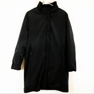 ANDREW MARC FUR LINED LONG LINE COAT - SZ S